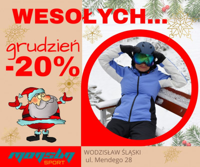 WESOŁYCH ...  dodatkowe rabaty na Święta w Monsun SPORT